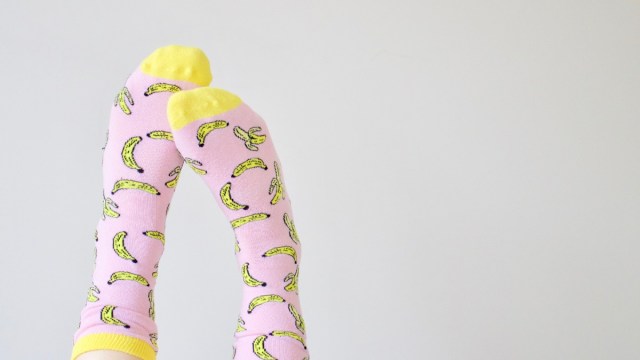 a pair of socks for socking skating in Boston