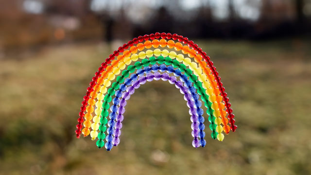 A rainbow suncatcher is a fun St. Patrick's Day craft