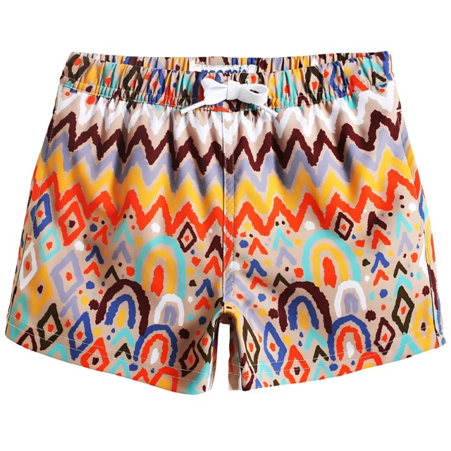 kids multicolored swim trunks