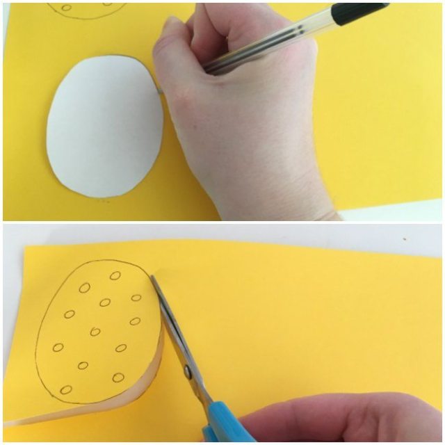 Easter paper crafts, construction paper, egg matching, toddler crafts