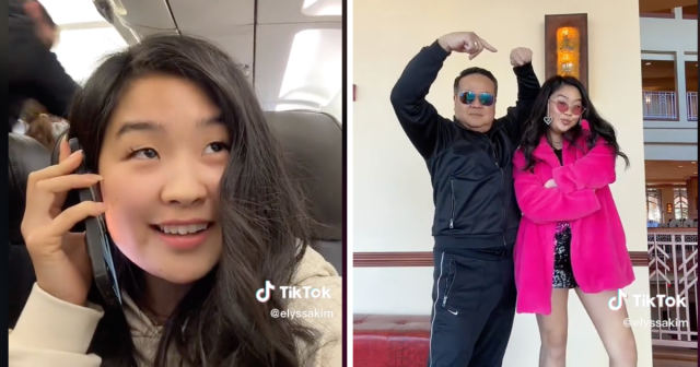 dad and daughter dress up for Taylor Swift Eras concert