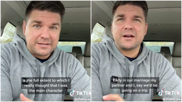 man explaining how he thought he was main character in his marriage