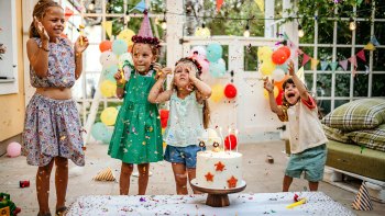 young kids at a birthday party