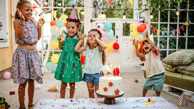 young kids at a birthday party
