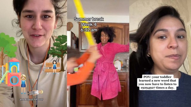 a collage of three tiktok mom accounts: elysemyers, solianasapp and allthingsaly