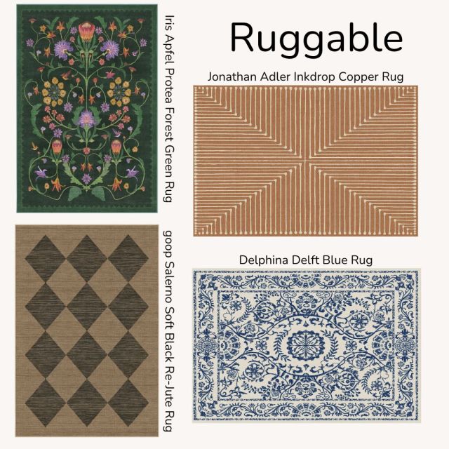four Ruggable area rugs