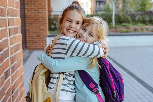 grabbing a photo at the end of the day is one of our fave first day of school picture ideas