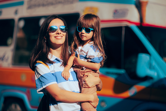 matching with your kid can be a super cute first day of school picture idea
