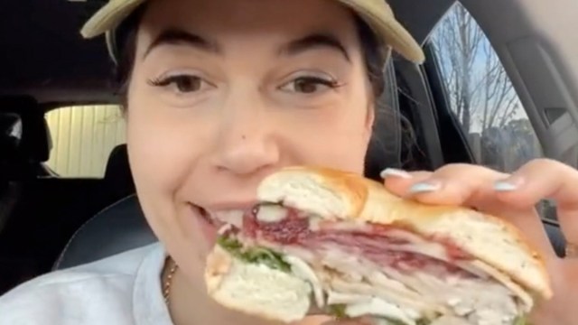 Screenshots from a TikTok video showing parent lunches at an Australian daycare.