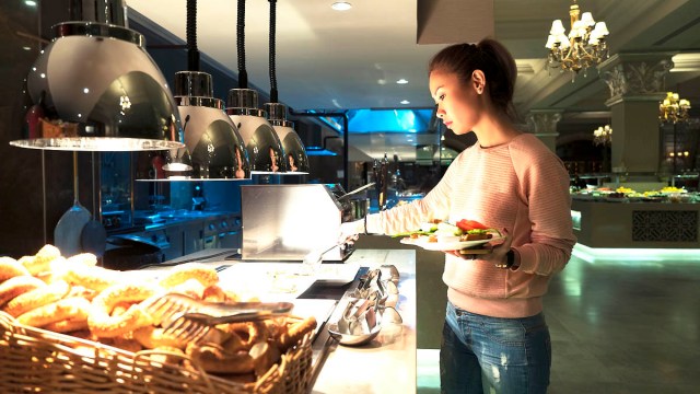 mom at an all-you-can-eat buffet