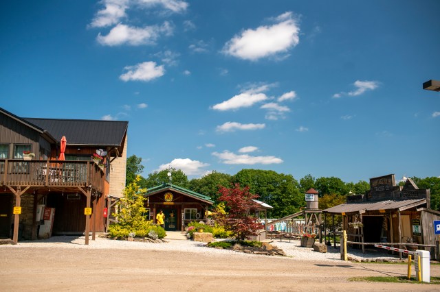 View looking into Grand River KOA campgrounds, Thompson, OH