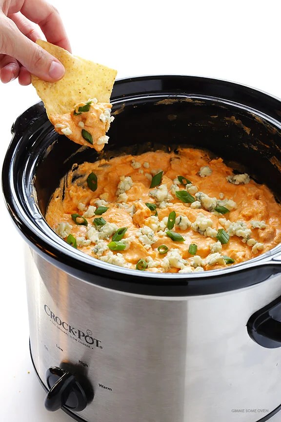 Slow cooker Buffalo chicken dip is an easy dip recipe