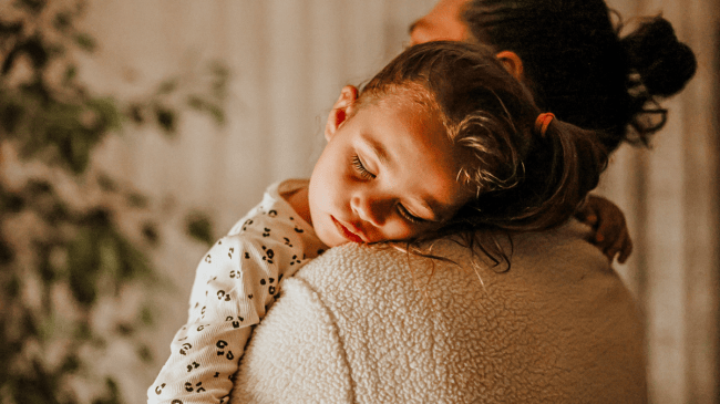 toddler sleeping getting ready for spring daylight saving 2025
