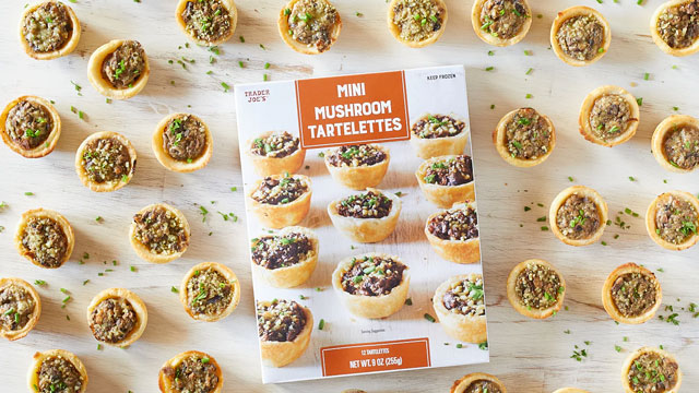 mushroom tartlettes are a limited-time trader Joe's appetizer