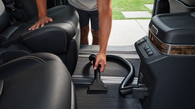 The vacuum cleaner built into the Toyota Sienna, one of the best family cars of 2025