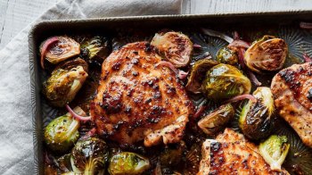 picture of sheet pan honey mustard chicken