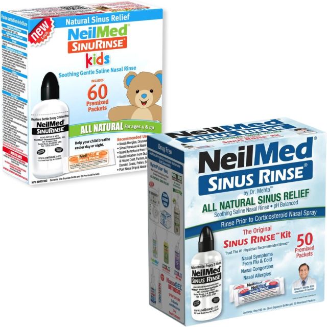 two boxes of sinus irrigation kits