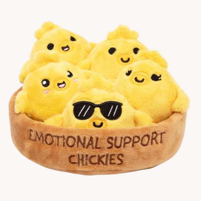 plush emotional support chickies