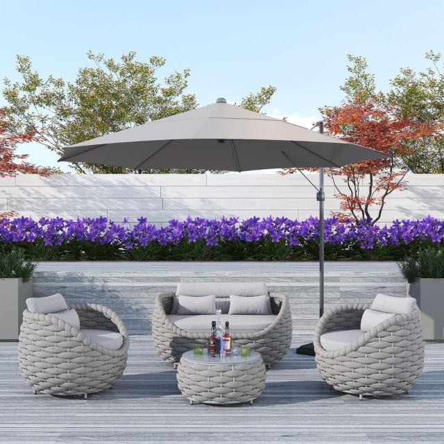 grey rope patio furniture set