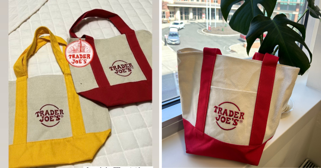 Trader Joe's Mini canvas totes