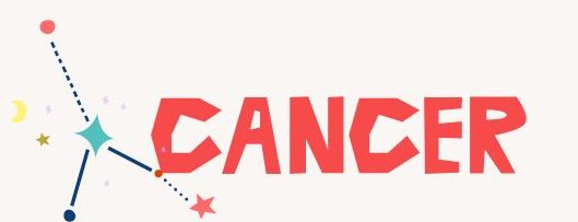 small cancer zodiac symbol and text