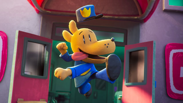 a picture of Dog Man, a new release family movie coming in 2025