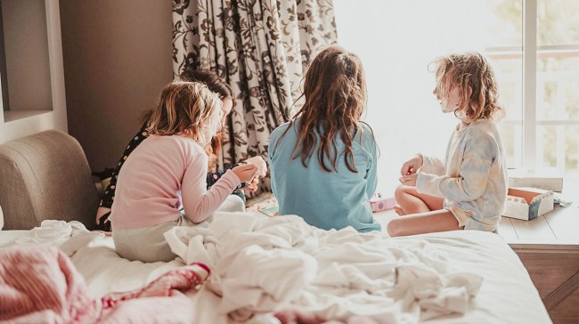 girls at a sleep-under