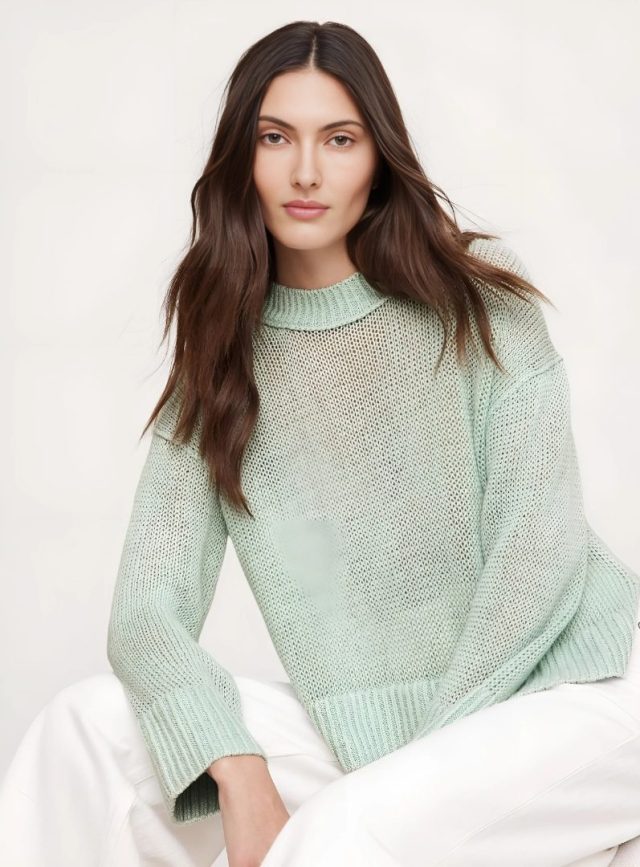 person wearing the sweater