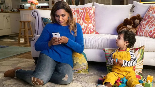 Production still of The Mindy Show, one of the funnies parenting shows on TV