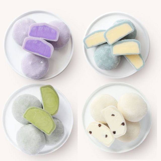4 flavors of mochi ice cream