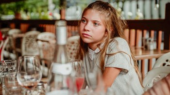 teen girl annoyed by her parents