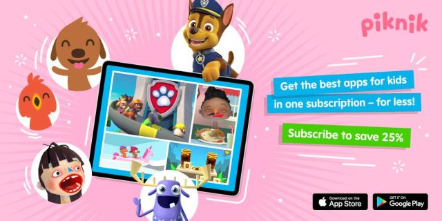 a screenshot of a collection of toddler and kids apps from Piknik