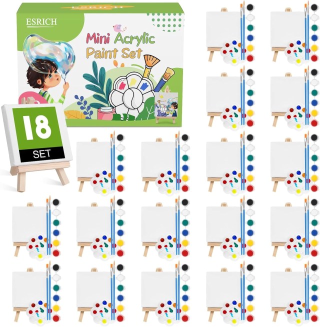 the set of paint party favors