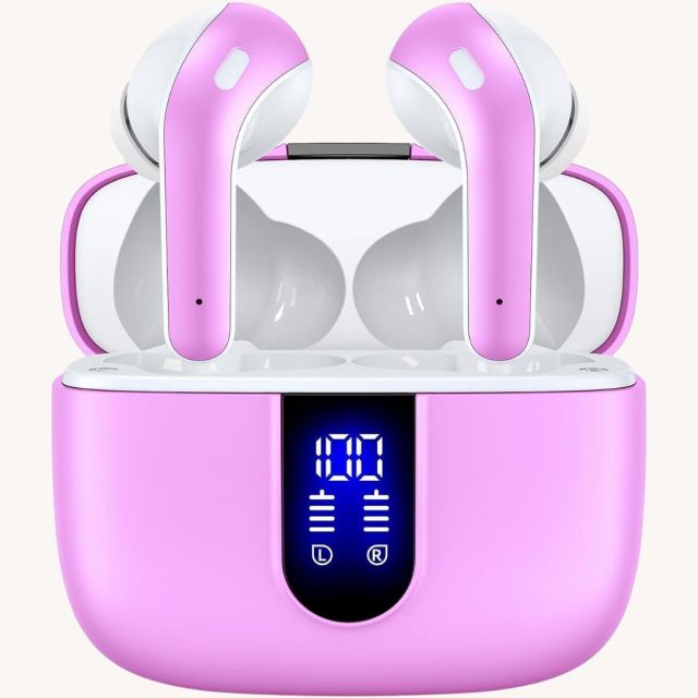 pink wireless ear buds