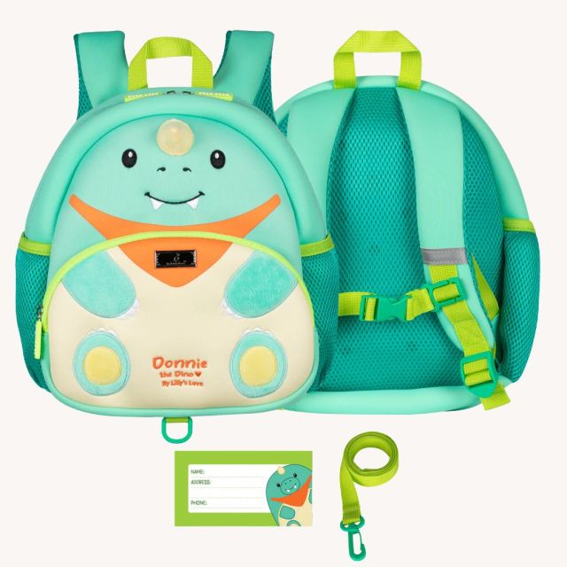 green dinosaur toddler basket