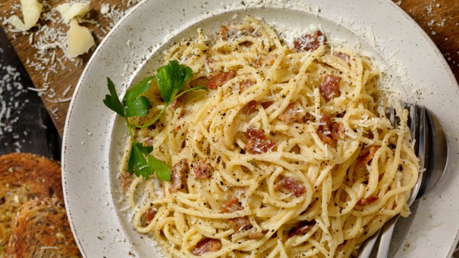 spaghetti carbonara is a kid friendly pasta recipe