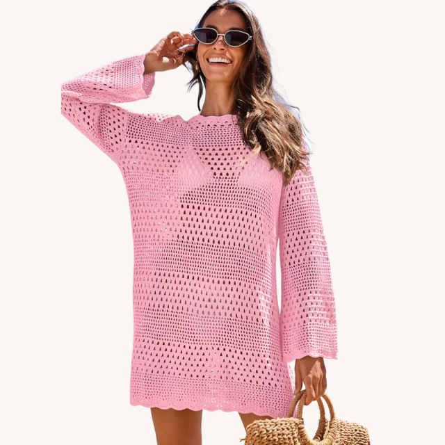 Swimsuit Cover-Up Amazon long sleeve crochet cover-up
