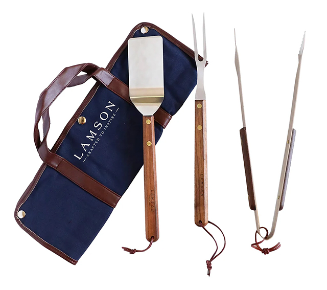 Lamson's BBQ tail-gate 3 piece set is one of the best gifts for grandpa