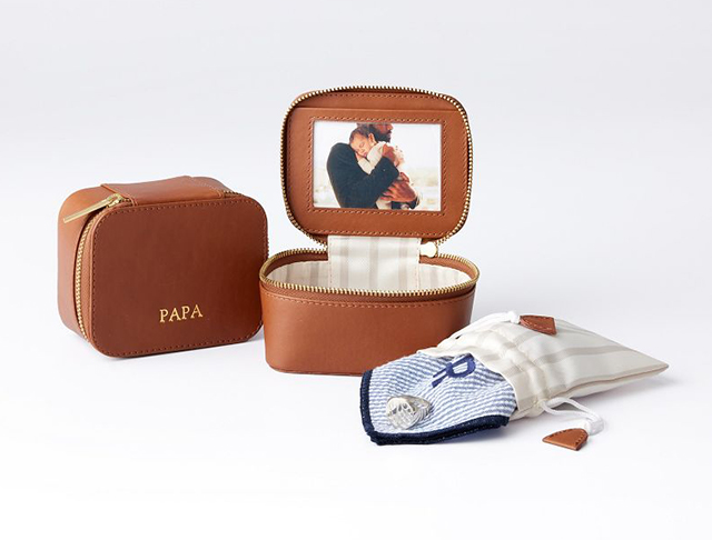 Mark and Graham's leather keepsake case is one of the best gifts for grandpa