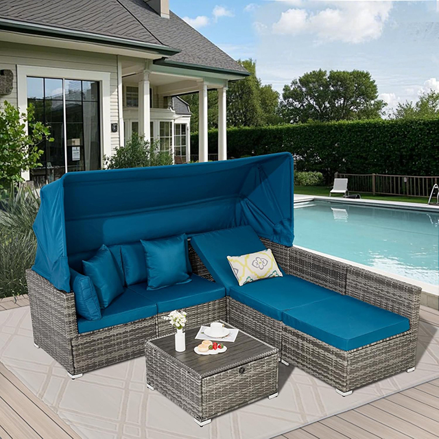 This patio furniture set is one of our favorite cool backyard ideas