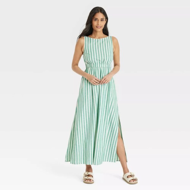 4th of july sales target green striped maxi dress