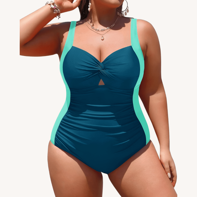 Mom Swimsuits Twist Front One-Piece