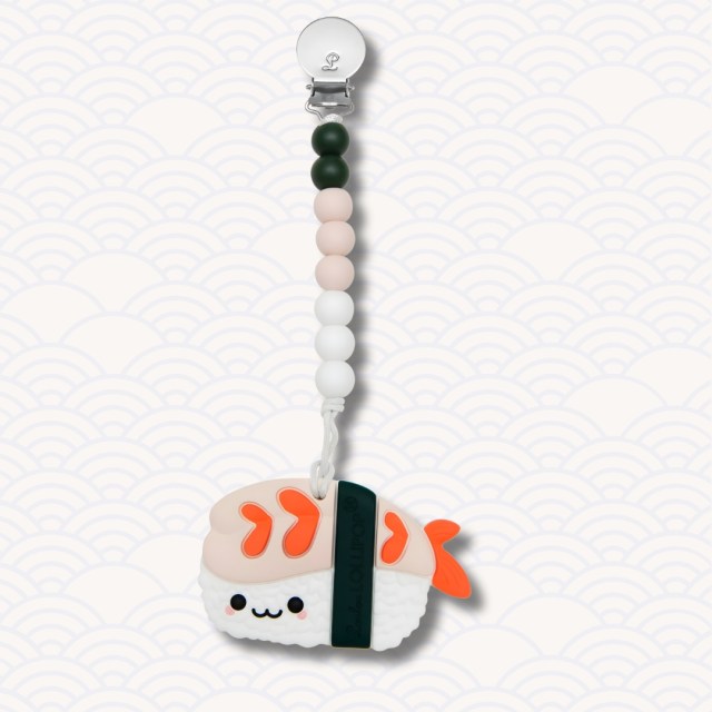 baby gift ideas Loulou Lollipop Ebi Shrimp Pacifier Clip
