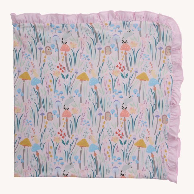 baby gift ideas Shroom Bloom Baby Blanket with Ruffles