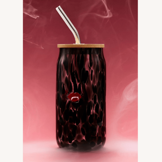 Boo Basket Antthropologie Mystic Halloween Icon Juice Glass Tumbler with Lid