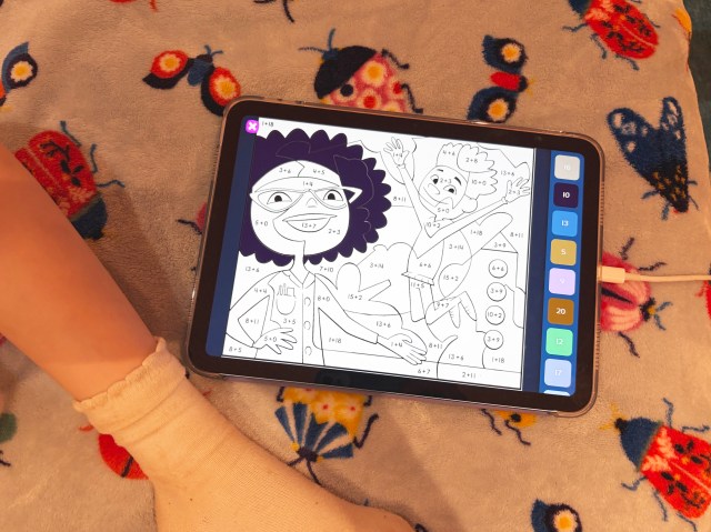 Paint by math coloring game my daughter loved in her ABCmouse review