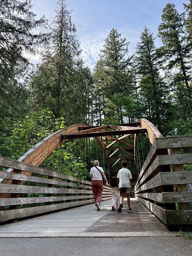 Hidden Falls Nature Park is a must for families on an Oregon road trip