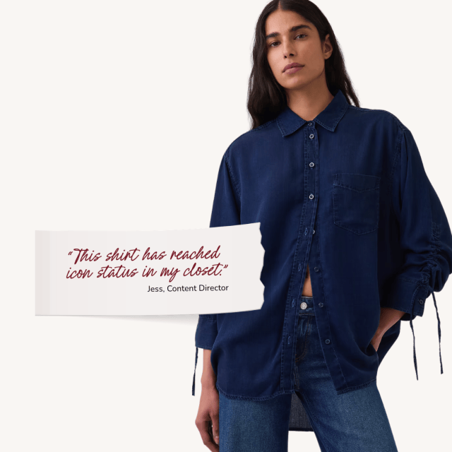 Fall wardrobe staples GAP denim shirt