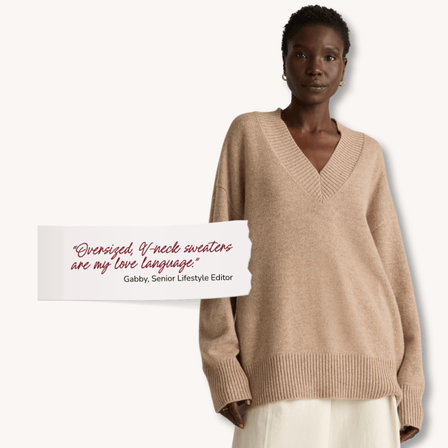 Fall wardrobe staples Quince oversized cahsmere sweater